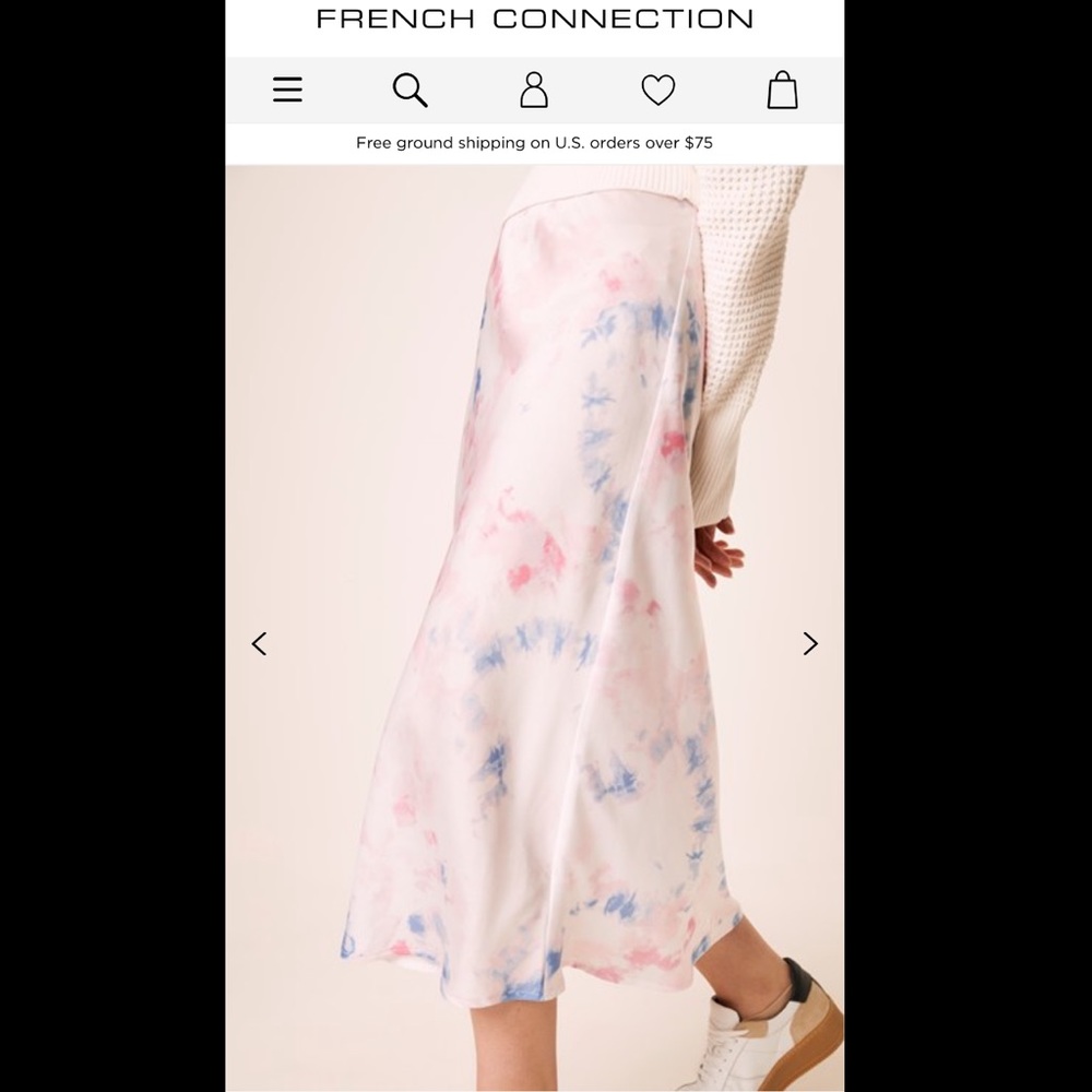 French connection Sadie tie dye maxi skirt NEW